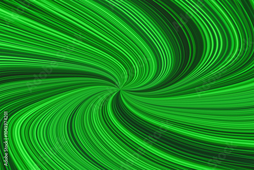 Green color swirl texture. Abstract background of bright green swirling lines. Hypnotic Illustration