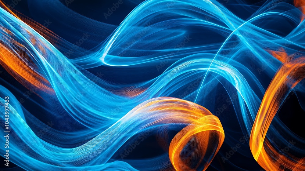Fototapeta premium Radiating Neon Light Burst, futuristic flashes, Motion lights, Colorful Streaks on Dark Background