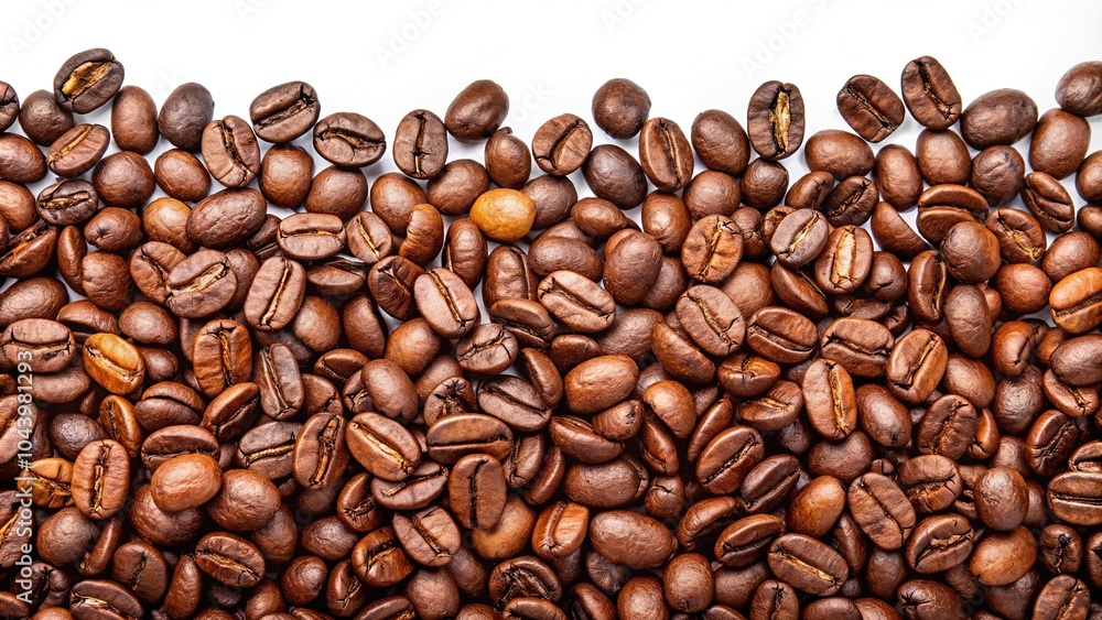 Obraz premium coffee beans on white background