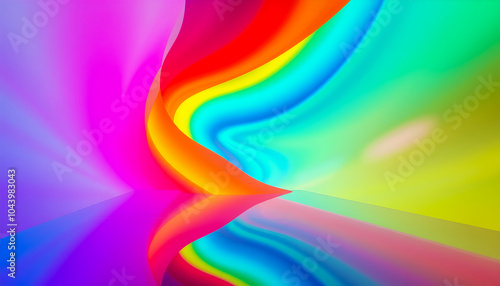 Abstract Rainbow Swirl Background Design