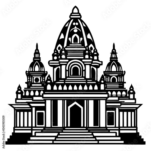 Mandir Vector silhouette 