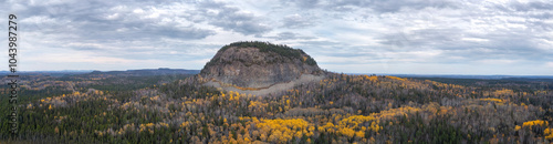 Foto Aerial Of Northern Quebec Canada Mountains