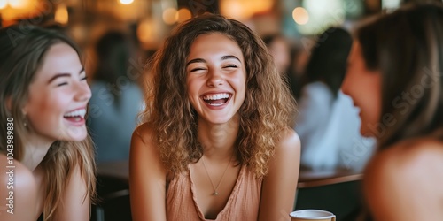  Photography of a group of friends sitting together at a cafe enjoying conversation and laughter