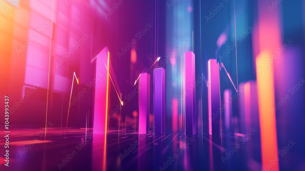 Vibrant Data Visualization in Purple and Pink Hues Vibrant Data Visualization in Purple and Pink Hues