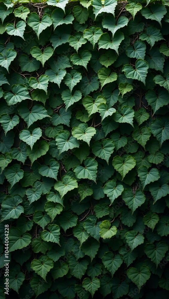 Lush ivy leaves creating intricate pattern on full frame image Lush ivy leaves creating intricate pattern on full frame image