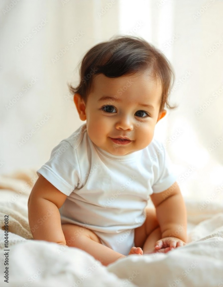 Portrait of a bby child wearing a bodysuit Portrait of a bby child wearing a bodysuit