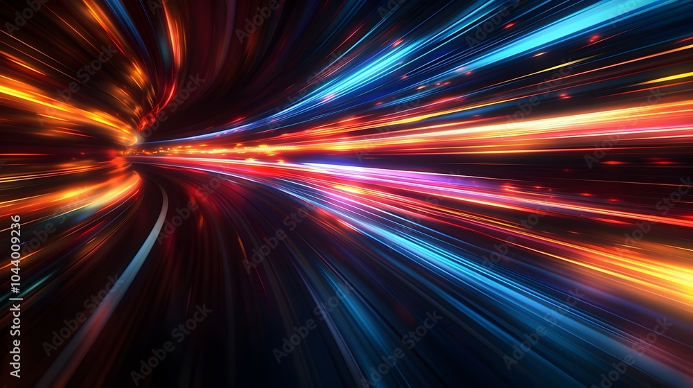Abstract Light Motion Blur Background with Streaking Luminous Trails and Radiant Energy Beams Abstract Light Motion Blur Background with Streaking Luminous Trails and Radiant Energy Beams