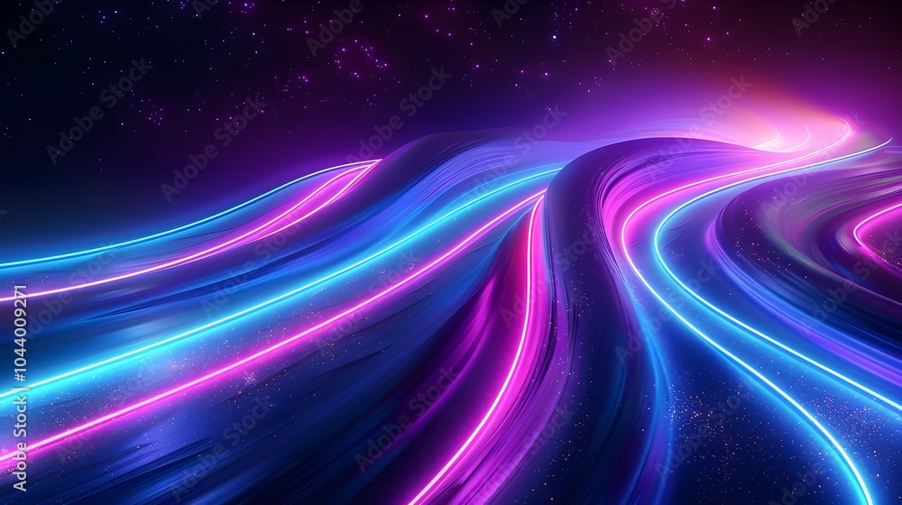 Futuristic Cosmic Neon Flow Mesmerizing Swirling Abstract Digital Visualization Futuristic Cosmic Neon Flow Mesmerizing Swirling Abstract Digital Visualization