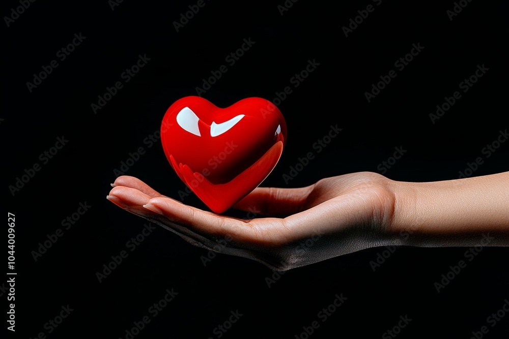 Simple, clean design of a heart and hand, symbolizing love, care, and appreciation in a minimalist style Simple, clean design of a heart and hand, symbolizing love, care, and appreciation in a minimalist style