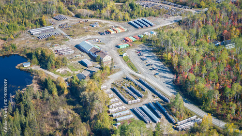 Aerial Of Upper Canada Mine In Northern Ontario Canada photo