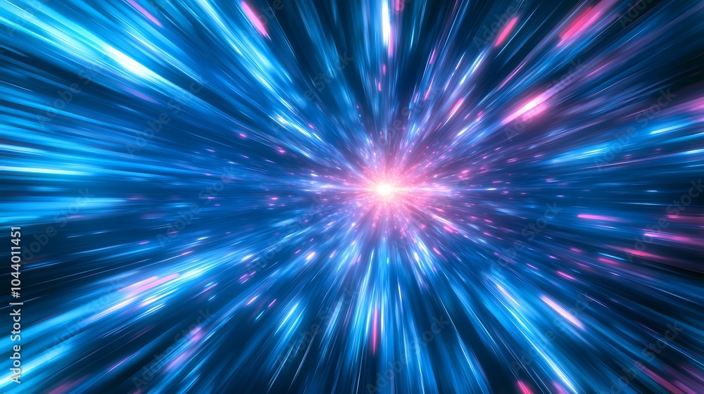 Radiating Neon Light Burst, futuristic flashes, Motion lights, Colorful Streaks on Dark Background Radiating Neon Light Burst, futuristic flashes, Motion lights, Colorful Streaks on Dark Background