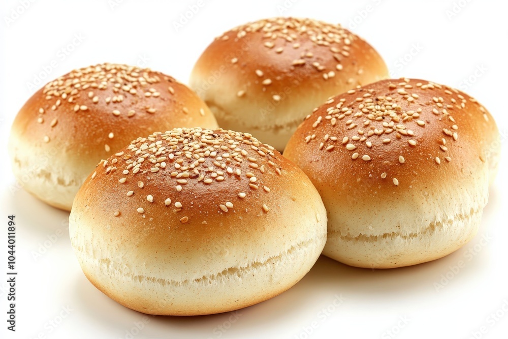 Kaiser Rolls: A Delicious Whole Grain Meal on a White Table Kaiser Rolls: A Delicious Whole Grain Meal on a White Table
