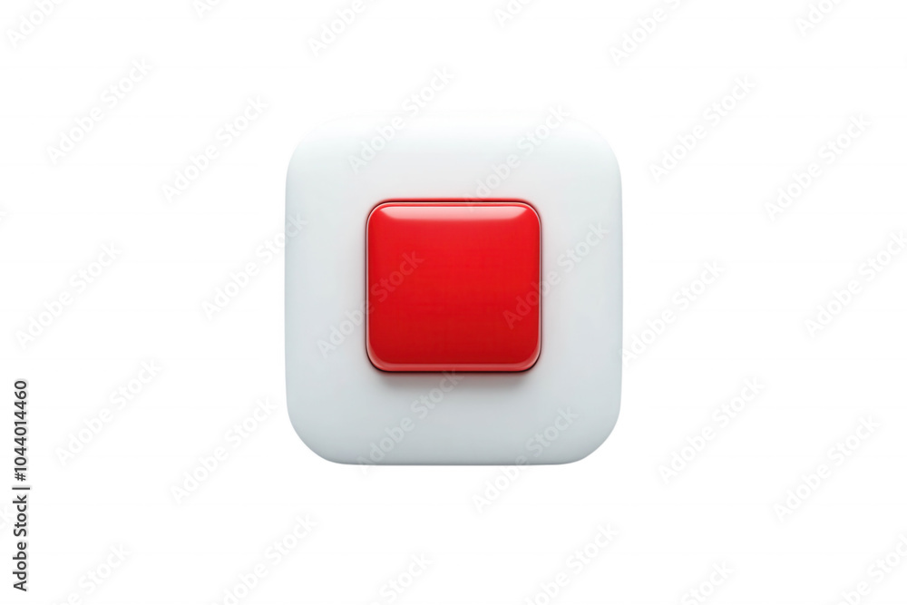Red button, isolated on transparent or white background Red button, isolated on transparent or white background