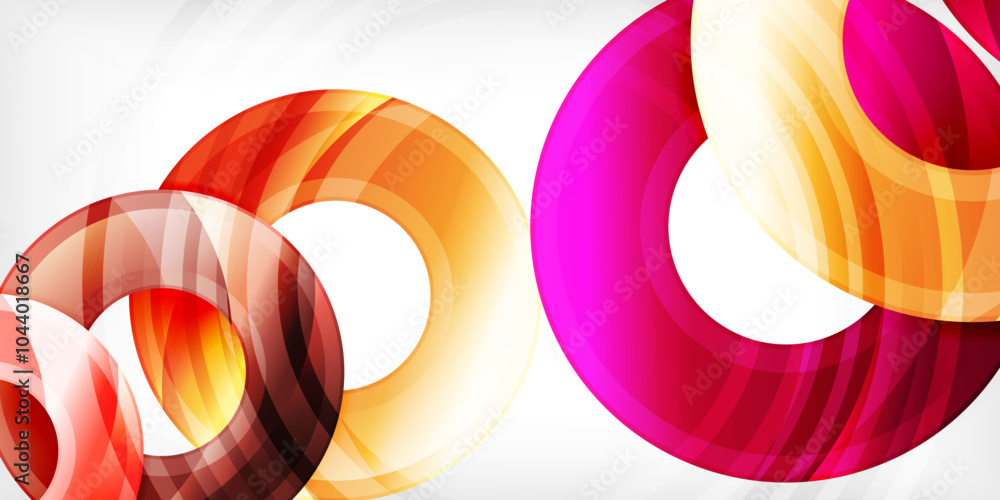 Bright colorful circles with light effects. Abstract background Bright colorful circles with light effects. Abstract background
