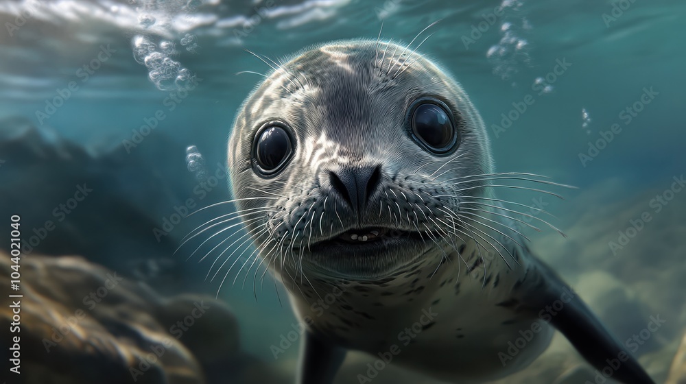 Naklejka premium Smile like a baby seal