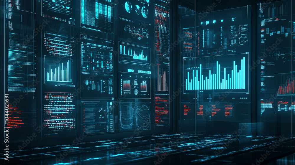Futuristic Digital Interface Modern Data Screen with Global Indicators, Data Streams, and Complex Forecasting Models Futuristic Digital Interface Modern Data Screen with Global Indicators, Data Streams, and Complex Forecasting Models