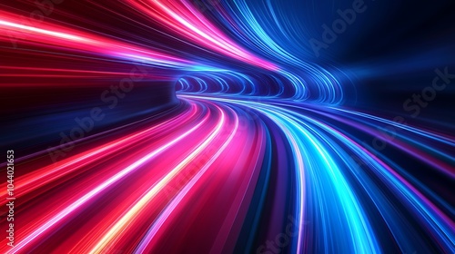Radiating Neon Light Burst, futuristic flashes, Motion lights,  Colorful Streaks on Dark Background