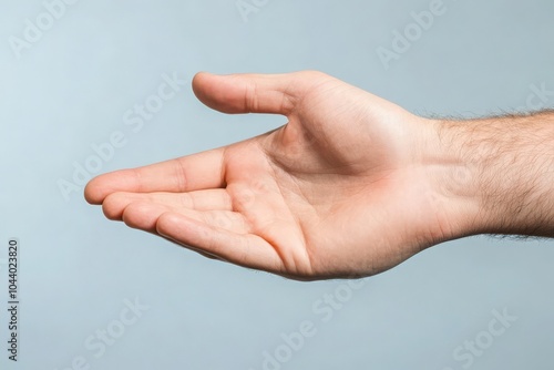 A right hand is extended in a gesture of goodwill, symbolizing agreement and collaboration. The hand appears open and inviting, suggesting a friendly interaction between individuals.