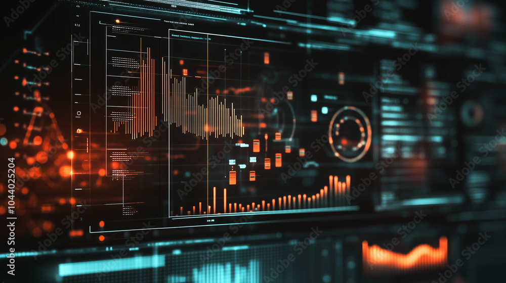 Futuristic Digital Interface Modern Data Screen with Global Indicators, Data Streams, and Complex Forecasting Models Futuristic Digital Interface Modern Data Screen with Global Indicators, Data Streams, and Complex Forecasting Models