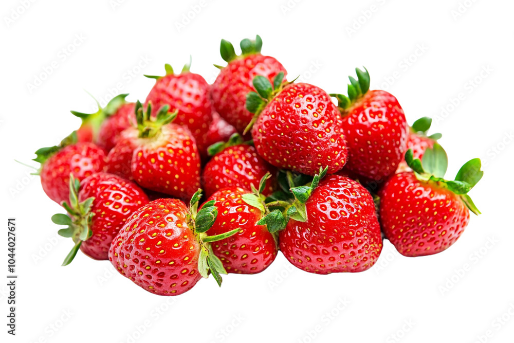 group of strawberry isolated on transparent background group of strawberry isolated on transparent background