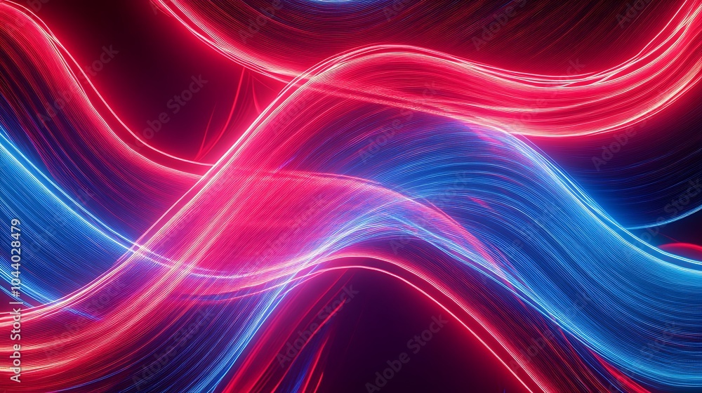 Fototapeta premium Radiating Neon Light Burst, futuristic flashes, Motion lights, Colorful Streaks on Dark Background