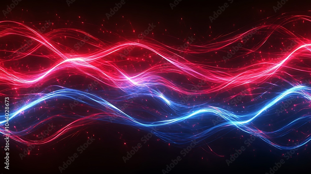 Fototapeta premium Radiating Neon Light Burst, futuristic flashes, Motion lights, Colorful Streaks on Dark Background