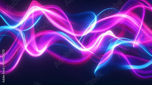 Radiating Neon Light Burst, futuristic flashes, Motion lights, Colorful Streaks on Dark Background