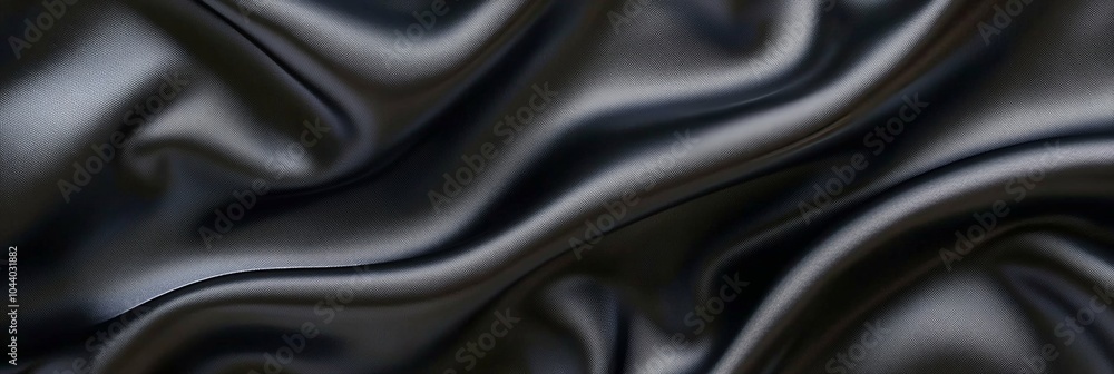 Abstract Luxury Black Satin Fabric for a Rich Textured Background with Elegant and Flowing Drapes Abstract Luxury Black Satin Fabric for a Rich Textured Background with Elegant and Flowing Drapes