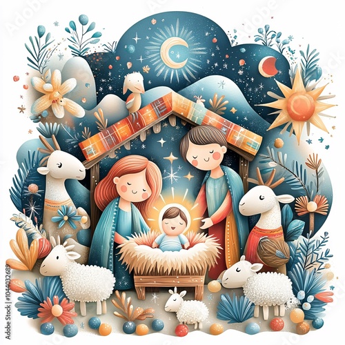 Christmas day, the Baby born.