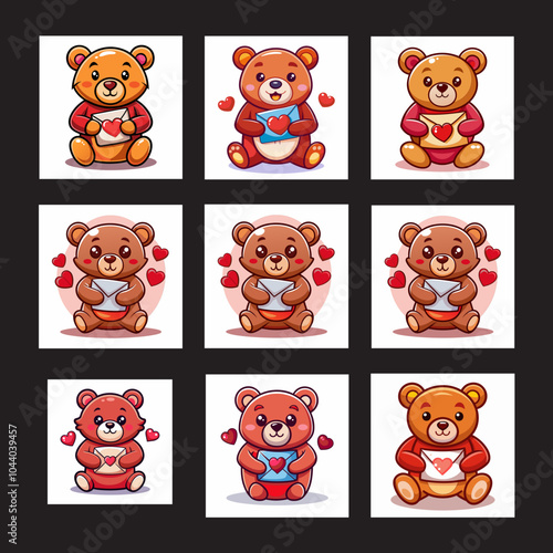 This Valentines Day Teddy Bear vector file has a clean white background and is high-res. Use it for printables like books, mugs, and more.