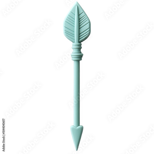 Obraz na płótnie Green arrow 3d icon PNG, cartoon style minimal on transparent, isolate on white background w salonie