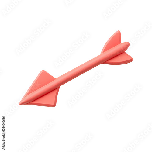 Obraz na płótnie Red arrow downward 3d icon PNG, cartoon style minimal on transparent, isolate on white background w salonie