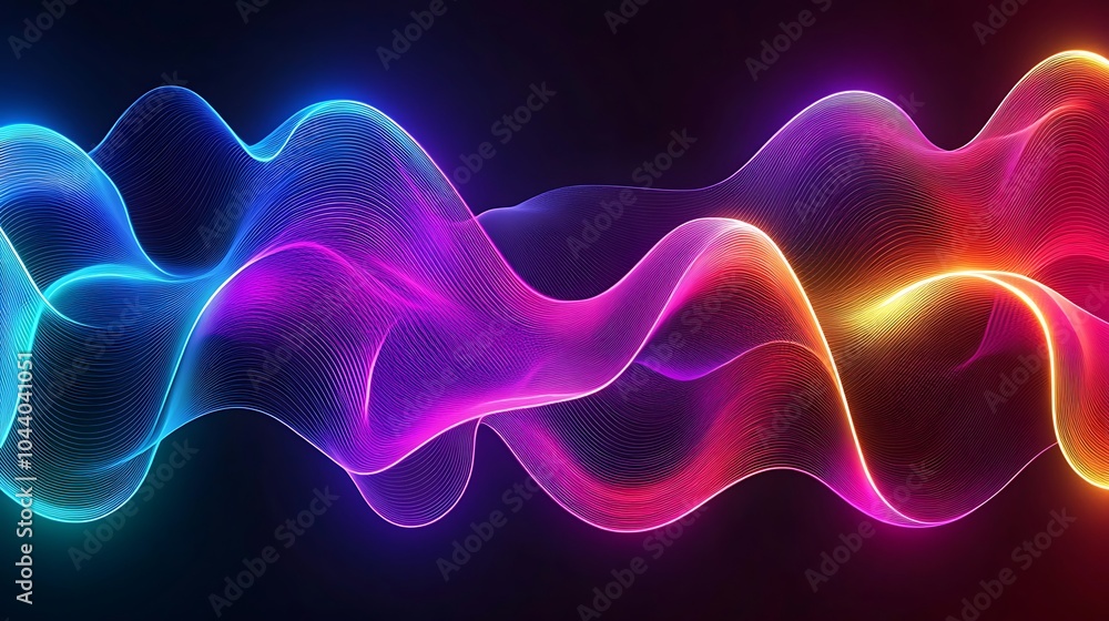Fototapeta premium Radiating Neon Light Burst, futuristic flashes, Motion lights, Colorful Streaks on Dark Background