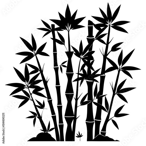 Bamboo Silhouette vector illustration