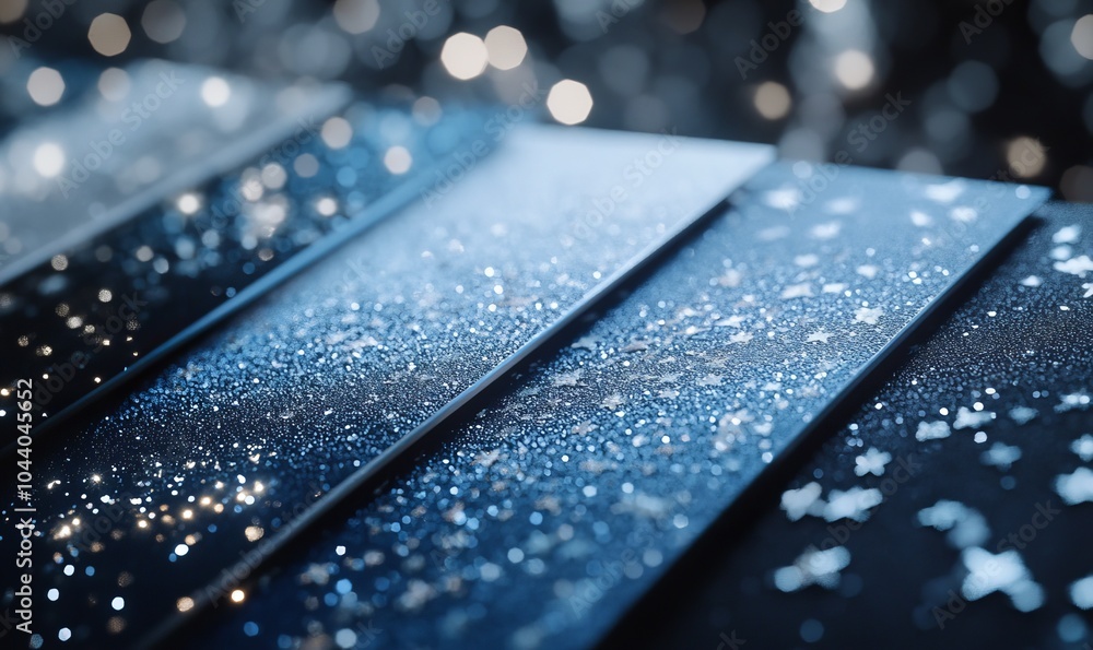 Gradient-colored Christmas cards displayed, moving from deep blue to silver, each with festive designs and glitter accents Gradient-colored Christmas cards displayed, moving from deep blue to silver, each with festive designs and glitter accents