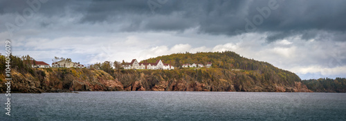 Bild auf Leinwand Cliffs surrounding Ingnish Beach, Cabot Trail, Cape Breton Island, Nova Scotia,