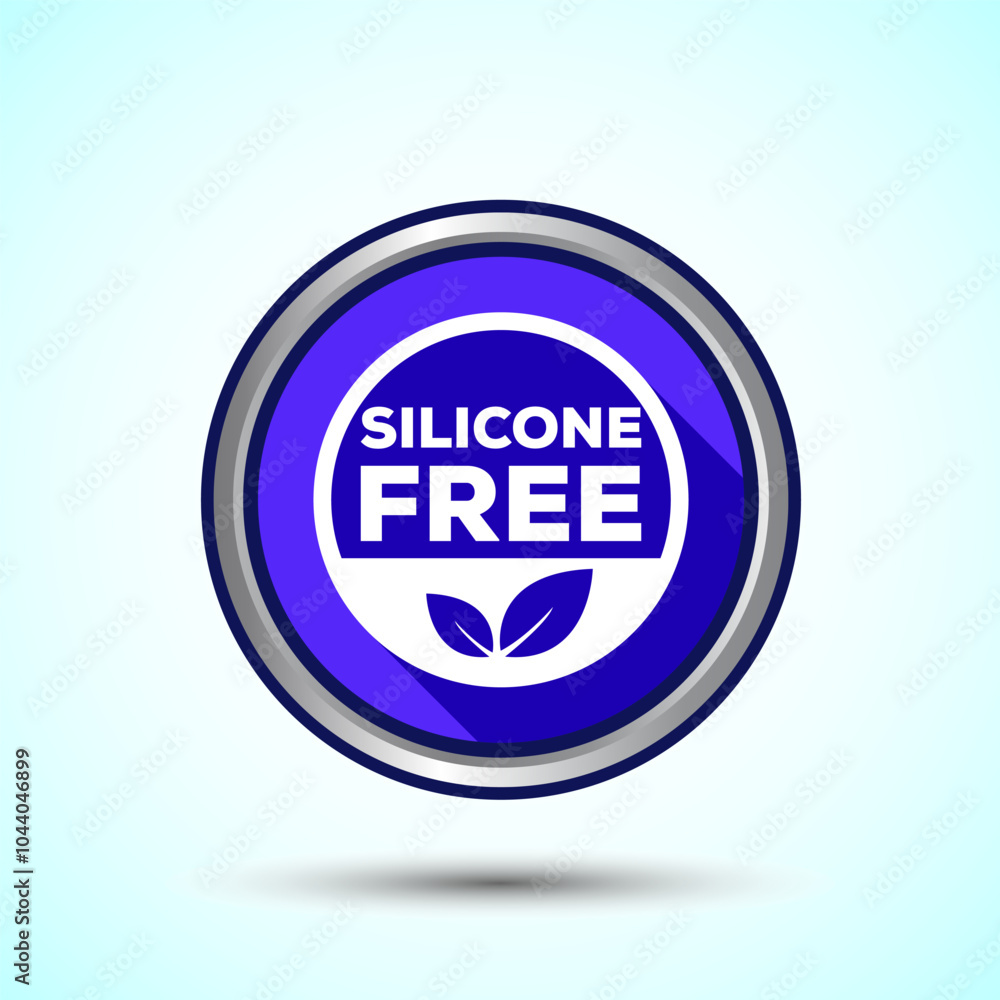 Silicone free icon design illustration, Best Silicone free sign, symbol, Blue Shadow Button Design Silicone free icon design illustration, Best Silicone free sign, symbol, Blue Shadow Button Design