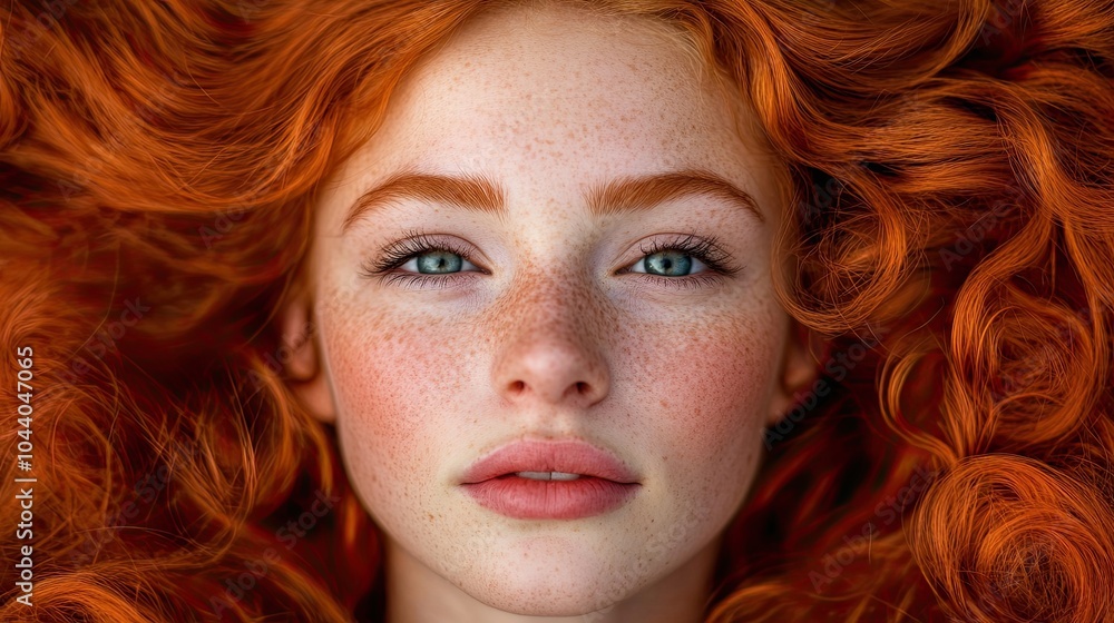 Naklejka premium Naturalistic portrait of a young girl in natural sunlight. The concept of natural female beauty. Illustration for cover, card, postcard, interior design, poster, brochure, presentation, etc.