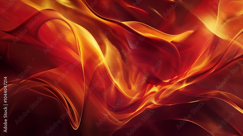 Obraz premium Vibrant Abstract Digital Art with Flowing Waves, Neon Lights, and Futuristic Fluid Design Elements