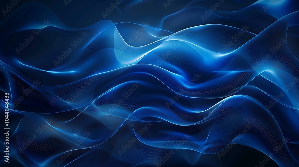 Obraz premium Vibrant Abstract Digital Art with Flowing Waves, Neon Lights, and Futuristic Fluid Design Elements