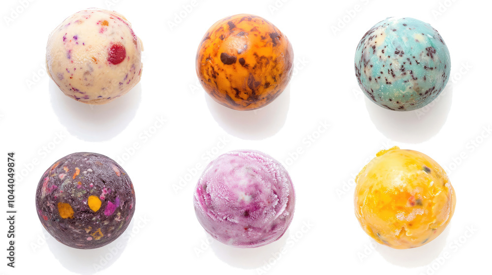 Colorful Collection of Ice Cream Balls on a Transparent Background Generative AI Colorful Collection of Ice Cream Balls on a Transparent Background Generative AI