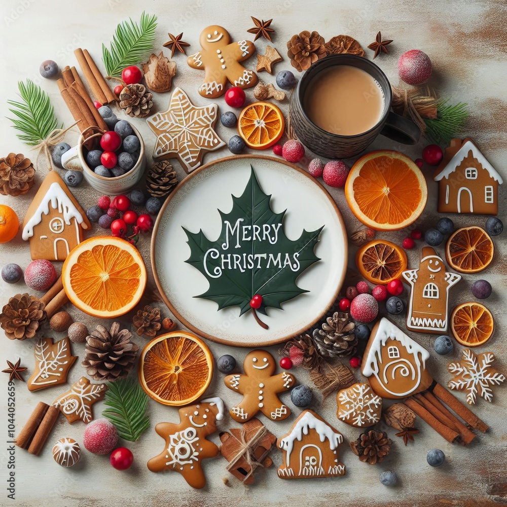 Bright Christmas Decor for Card, Photo and Greeting Design Bright Christmas Decor for Card, Photo and Greeting Design