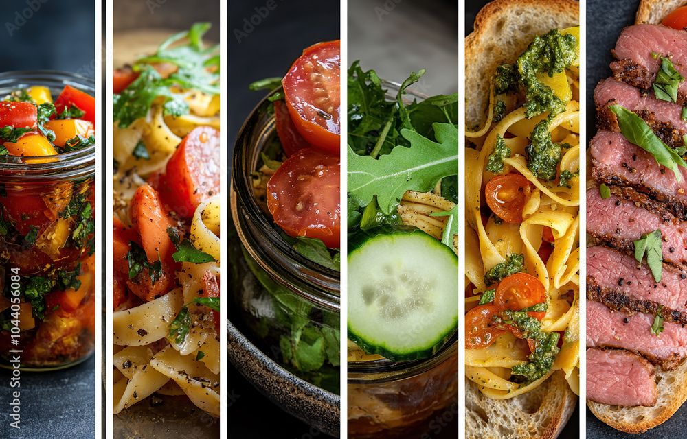Colorful Culinary Delights in Jars and Sandwiches Colorful Culinary Delights in Jars and Sandwiches