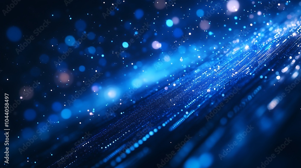 Fototapeta premium Elegant blue light background with technology-inspired design and glowing effects