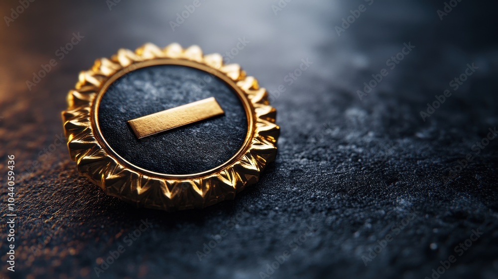 A quality badge with a guarantee label in metallic, standing out against a clean surface. A quality badge with a guarantee label in metallic, standing out against a clean surface.