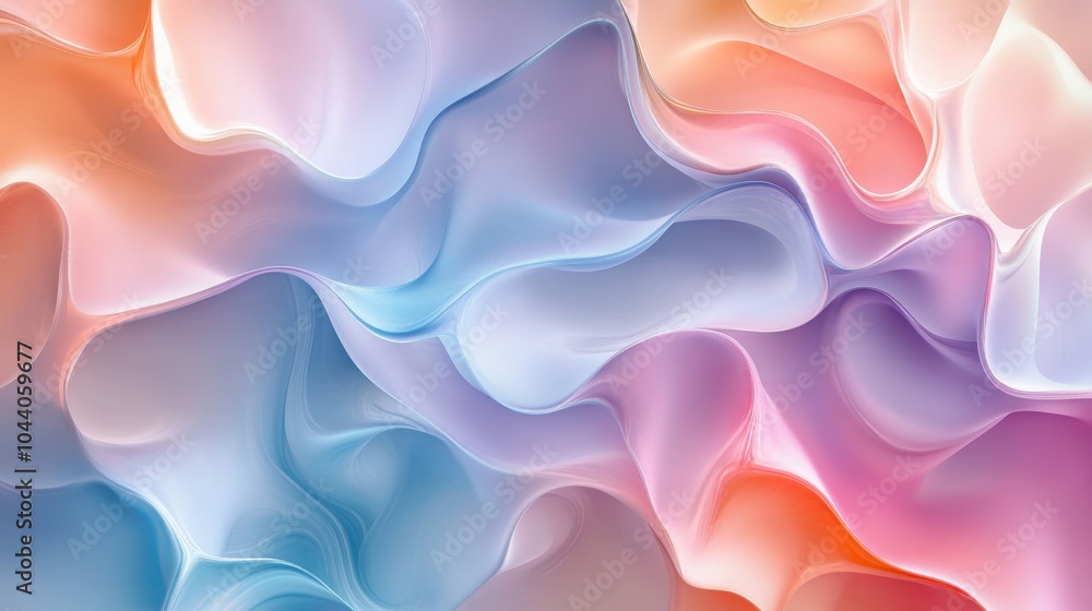 Fototapeta premium Abstract liquid pattern in pastel hues