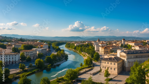 Amazing panorama of the city of Poti Guria Georgia