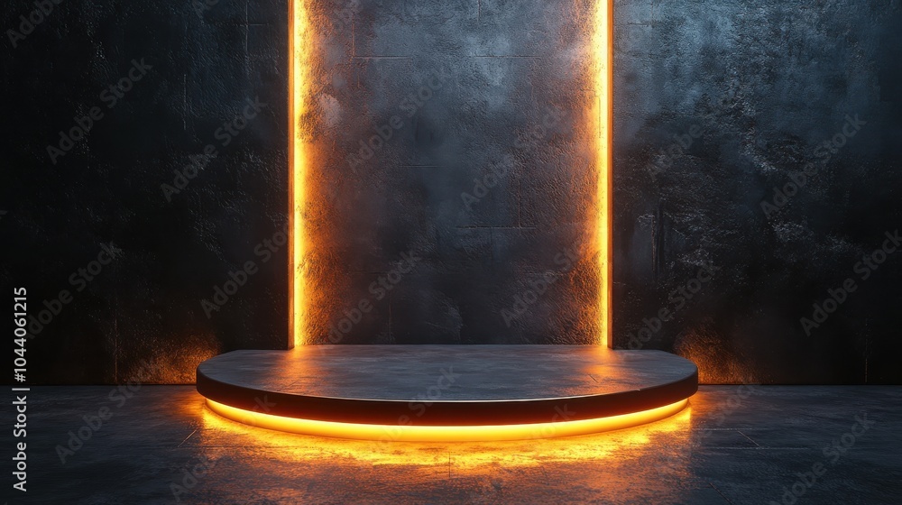 Design a podium mockup with LED backlighting. Design a podium mockup with LED backlighting.