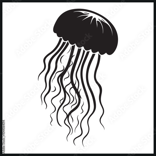 Silhouette of a jellyfish
