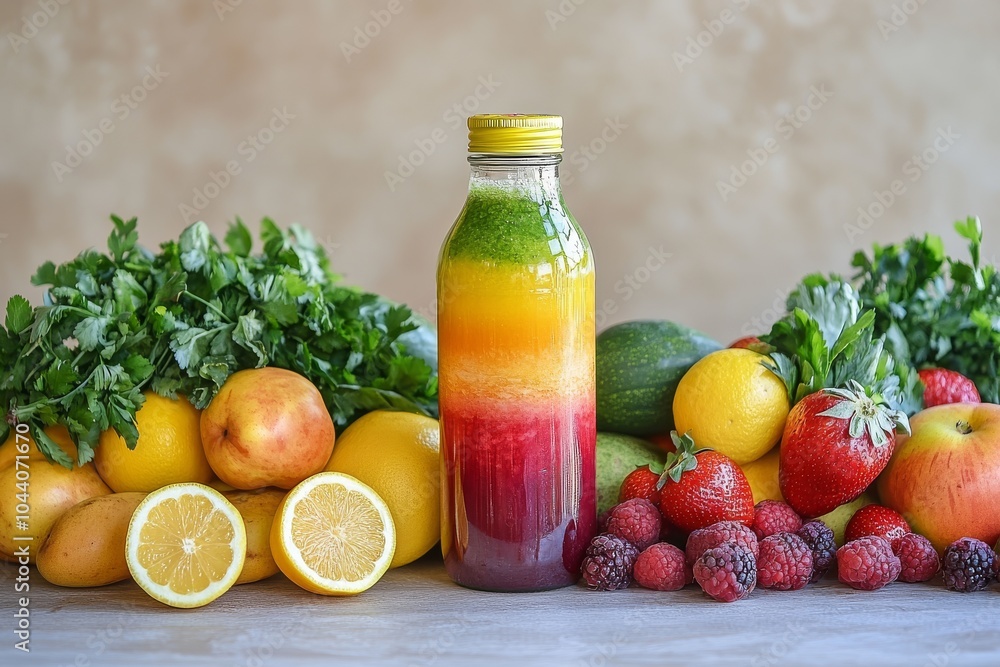 Vibrant Detox Drink Fresh Fruits